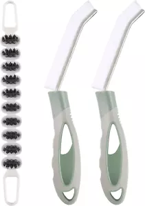 2 Pcs Stiff Bristle Brush with a Bendable Brush, Small Cleaning Brushes Crevice - Picture 1 of 12