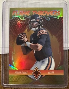 2022 Panini Phoenix Justin Fields Flamethrowers Yellow /75 - Picture 1 of 2