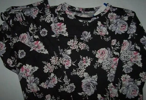 NWT FN Flora Nikrooz Gray/White/Pink FLORAL Knit Pajama/Lounge Set L POCKETS - Picture 1 of 7