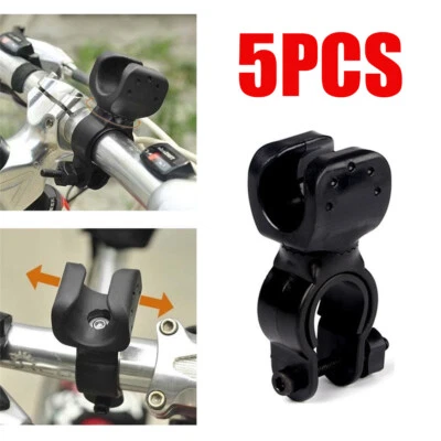 5 Pack Bike Light Clip 360 Rotation Bicycle Mount Holder for LED Flashlight Lamp - Image 1 of 4
