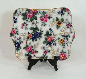 Vintage Chintzware White Floral Chintz Crown Ducal Ware England Plate - Picture 1 of 7
