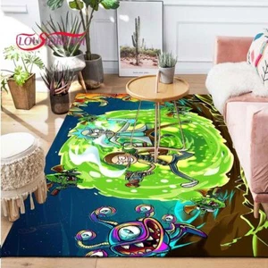 Hot Cool Rick and Morty Floor Rug Soft Door Mat Anti-slip Living Bedroom Carpet - Picture 1 of 31