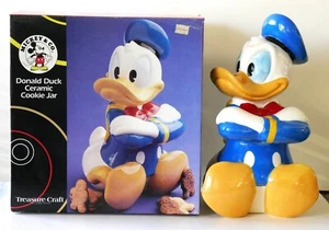 Ceramic Cookie Jar Treasure Craft Disney Donald Duck 1980 W/Original Box - Picture 1 of 12