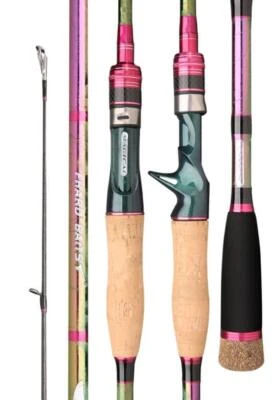 1.8M Lure Fishing Rod Casting Spinning Rod Ultralight Carbon Fiber Rod 2 Section - Image 1 of 4