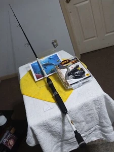 Spinning Fishing Rod And Reel Lews American Hero 6'6"Med 6-12lb 2pc - Picture 1 of 17