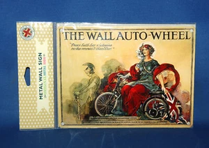 A Wall Auro-Wheel vehicle metal reproduction sign, motorcycle, colourful retro - Picture 1 of 2