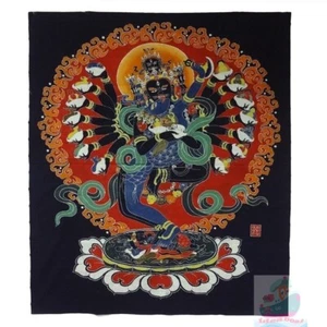 Buddha Mandkesvara Hevajra China Religious Folk Art Wall Hanging Batik Tapestry - Picture 1 of 10