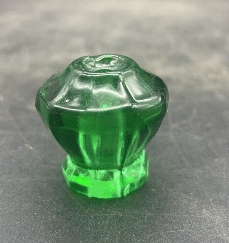 Depression Green Paneled Glass Cabinet Pull or Drawer Knob Cover