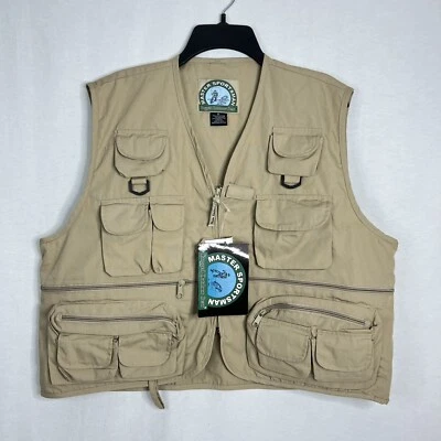 Chaleco de Pesca de Caza Master Sportsman Cremallera Talla XL ¡NUEVO CON ETIQUETAS! Foto 1 de 4