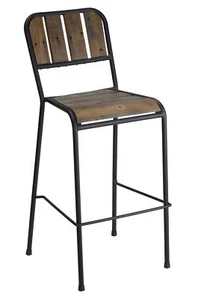 Cortesi Home Jayden 30" Industrial Style Bar Stool with Black Metal Frame - Picture 1 of 3