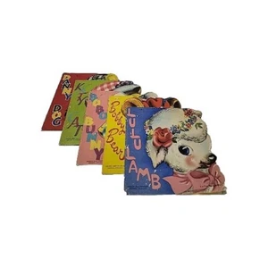 Edith Reichman 1950 Set Of 5 Vintage Softcover Books Lamb Bear Bunny Cat Dog HTF - Picture 1 of 24