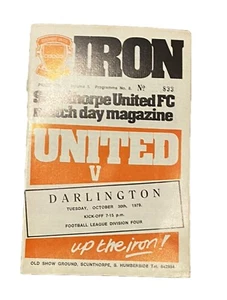 SCUNTHORPE UNITED V DARLINGTON - DIVISION FOUR - 30/10/1979 - Picture 1 of 1