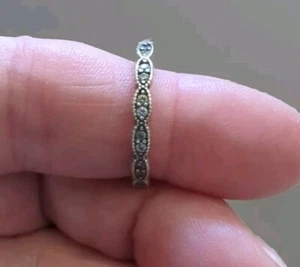 Original Pandora Sterling Silber Funkelnde Blätter CZ Ring Größe 52 (6) 190923CZ - Bild 1 von 3