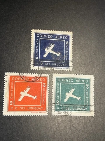Uruguay stamp C4-6 used Cover