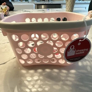 IN HAND Target Pink Shopping Basket Toy Bullseye Bag Phone Kid Child Mini - Picture 1 of 2