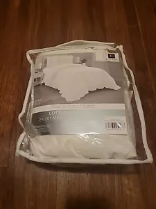 Reyna Ruffle 100% Cotton- 2 Piece Cozy Ruffled Twin XL Bed Cover Set White Duvet - Picture 1 of 5