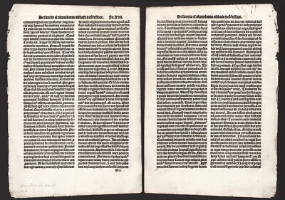 Wynkyn de Worde Golden Legend Latin Medieval Renaissance Printed Leaf Folio 1516 - Image 1 of 3