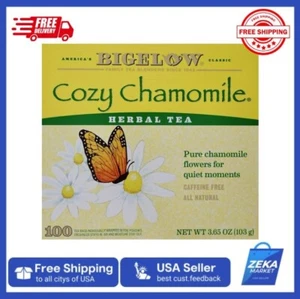 Bigelow Cozy Chamomile Herbal Tea Individually Wrapped Caffeine-Free, 100 Count - Picture 1 of 2