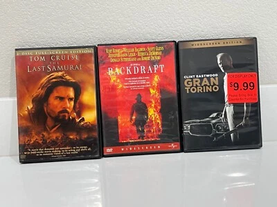 The Last Samurai - Backdraft -  Gran Torino - Drama Movie DVD lot  - Image 1 of 4