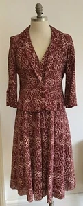 Fabuloso Vestido y Chaqueta Vintage Años 50 Años 50, Boda/Cóctel, 17" Pit to Pit - Imagen 1 de 10