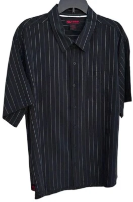 TONY HAWK Button Shirt Mens Modal Polyester Striped Skateboarding Skate *XXL* - Image 1 of 4