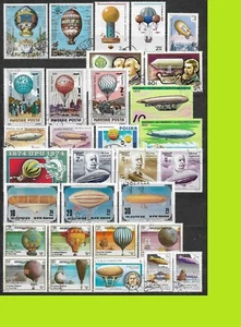 Balloons - Zeppelins Stamps Collection - 31 Used Stamps - Picture 1 of 2