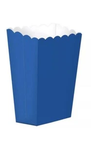 Bright Royal Blue Party Popcorn Treat Boxes 10Pk Birthday 3.5x7.4x2.1” - Picture 1 of 3