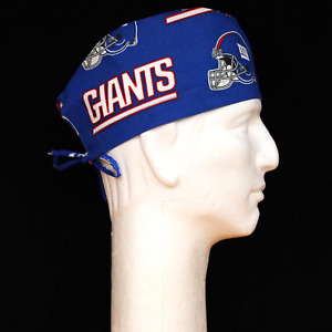 NFL New York Giants Helmet on Blue Theme Scrub Hat