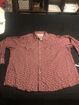 wrangler pearl Snap Button up 3xl with sawtooth pockets long sleeves floral Retr - Image 1 of 4
