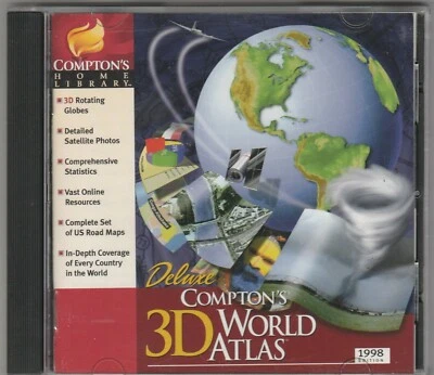 Deluxe Compton's 3D World Atlas 1998 Edition ~ CD-ROM - Image 1 of 3