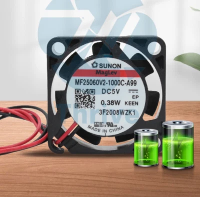 SUNON MF25060V2-1000C-A99 2506 5V 0.38W Mini Cooling Fan Ultra-thin 2.5CM - Image 1 of 4