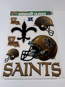 Vintage NFL New Orleans Saints Reusable Static Window Cilng Stickers - Picture 1 of 2