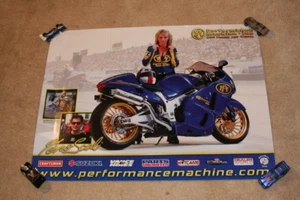 2007 Geno Scali Performance Machine Grid Girl Suzuki PS Motorcycle NHRA poster - Picture 1 of 1