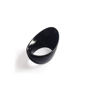 VERMIL TRADITIONAL ARCHERY LOTUS BLACK HANDMADE SHOOTING THUMB RING - Picture 1 of 6
