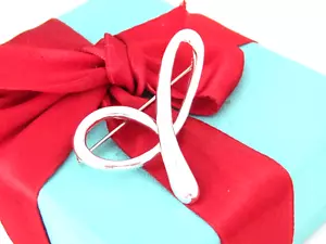 Tiffany & Co Silver Alphabet Letter D Peretti Brooch Pin - Picture 1 of 5