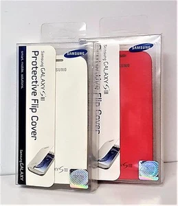 Original Samsung Protective Flip Cover For Galaxy S3 S III White & Hot Pink - Picture 1 of 7