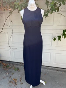 Damen Vintage Lizclaiborne Nachtkleid Marineblau Maxi 4 - Bild 1 von 6