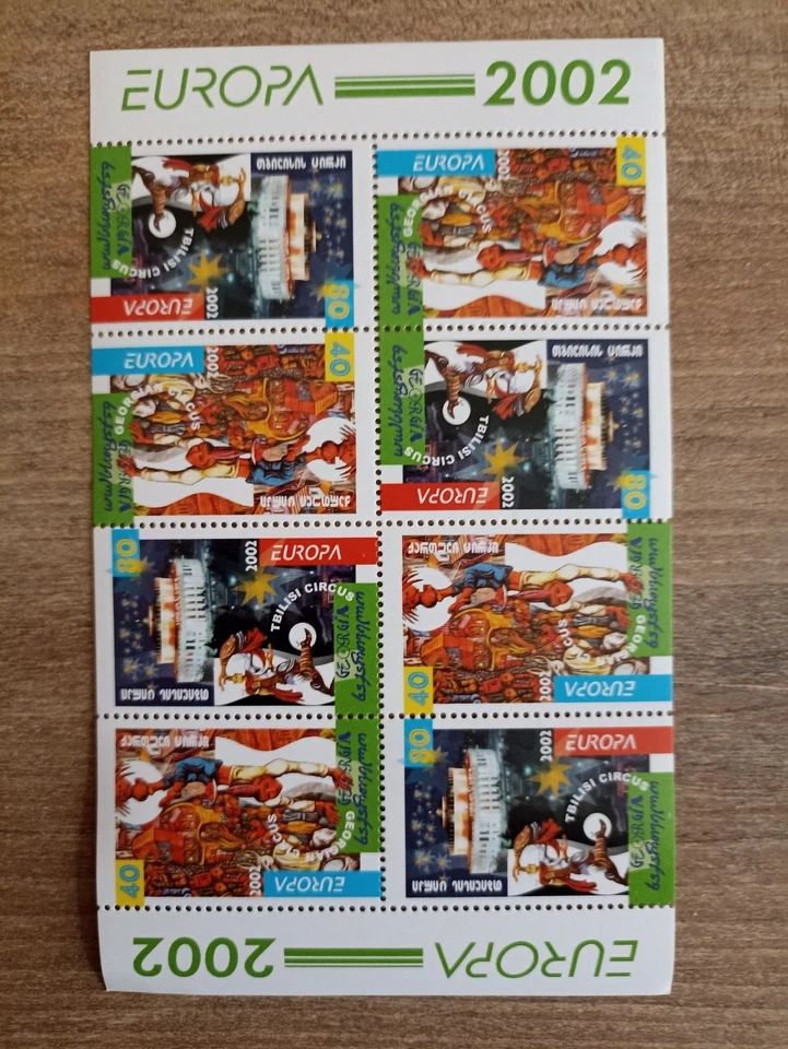 Stamps Sellos Georgia- Europa 2002.  Hoja Bloque procedente de carnet- - Imagen 1 de 1