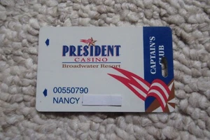 Tarjeta tragamonedas para jugador President Casino Broadwater Resort (Nancy) ~ Biloxi, MS - Imagen 1 de 2