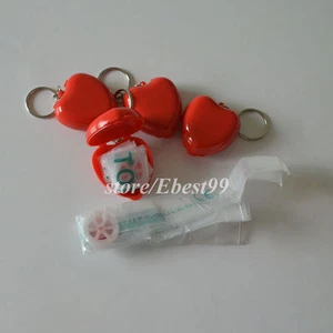 20 stücke CPR KeyChain Mund Zu Mund CPR Shields AED hilfe Ausbildung Rot - Bild 1 von 8
