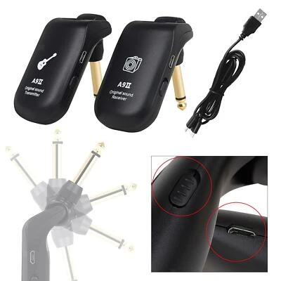 Guitar Transmitter Receiver 4 Channels 20Hz-20KHz Cordless System for Violin - Image 1 of 4