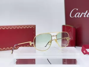 Occhiali Vintage Cartier Romance Santos 58/18 100% Genuine Sunglasses Lunettes - Foto 1 di 12