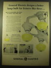 1950 General Electric 50-GA Ampoule Ad - General Electric conçoit une meilleure lampe