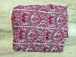 25 Yard Indian Cotton Handmade Print Fabric Sanganeri Hand Block Printed Fabric - Picture 1 of 3