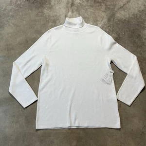 Chicos Sweater Size 3/XL White Pullover Turtleneck Basic Long Sleeve Coolmax - Picture 1 of 10