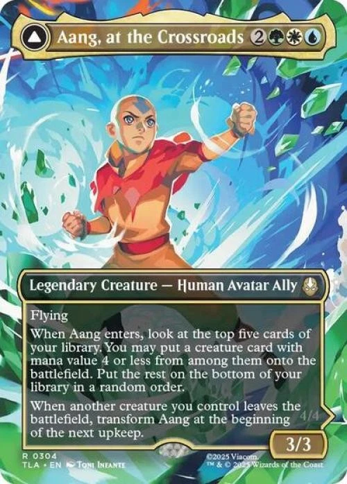 ~ Aang, at the Crossroads (Borderless) ~ NM ~ MTG: Avatar ~ MTG ~ - Image 1 of 1