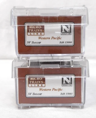 Micro-Trains Line N Scale Special Run Western Pacific 50' Box Car, #35001, 35090 - Image 1 of 4