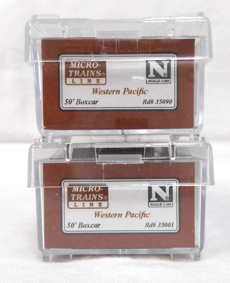 Micro-Trains Line N Scale Special Run Western Pacific 50' Box Car, #35001, 35090 - Image 1 of 4