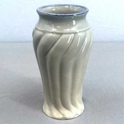 Jarrón de cerámica esmaltada de arcilla M WENDT Idaho azul gris gres hecho a mano arte de estudio Foto 1 de 4