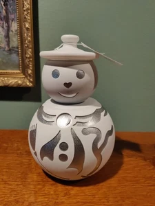 Vidi Glass Decorative  Snowman Figurine Hand Blown Art Glass Naples Italy - Bild 1 von 12